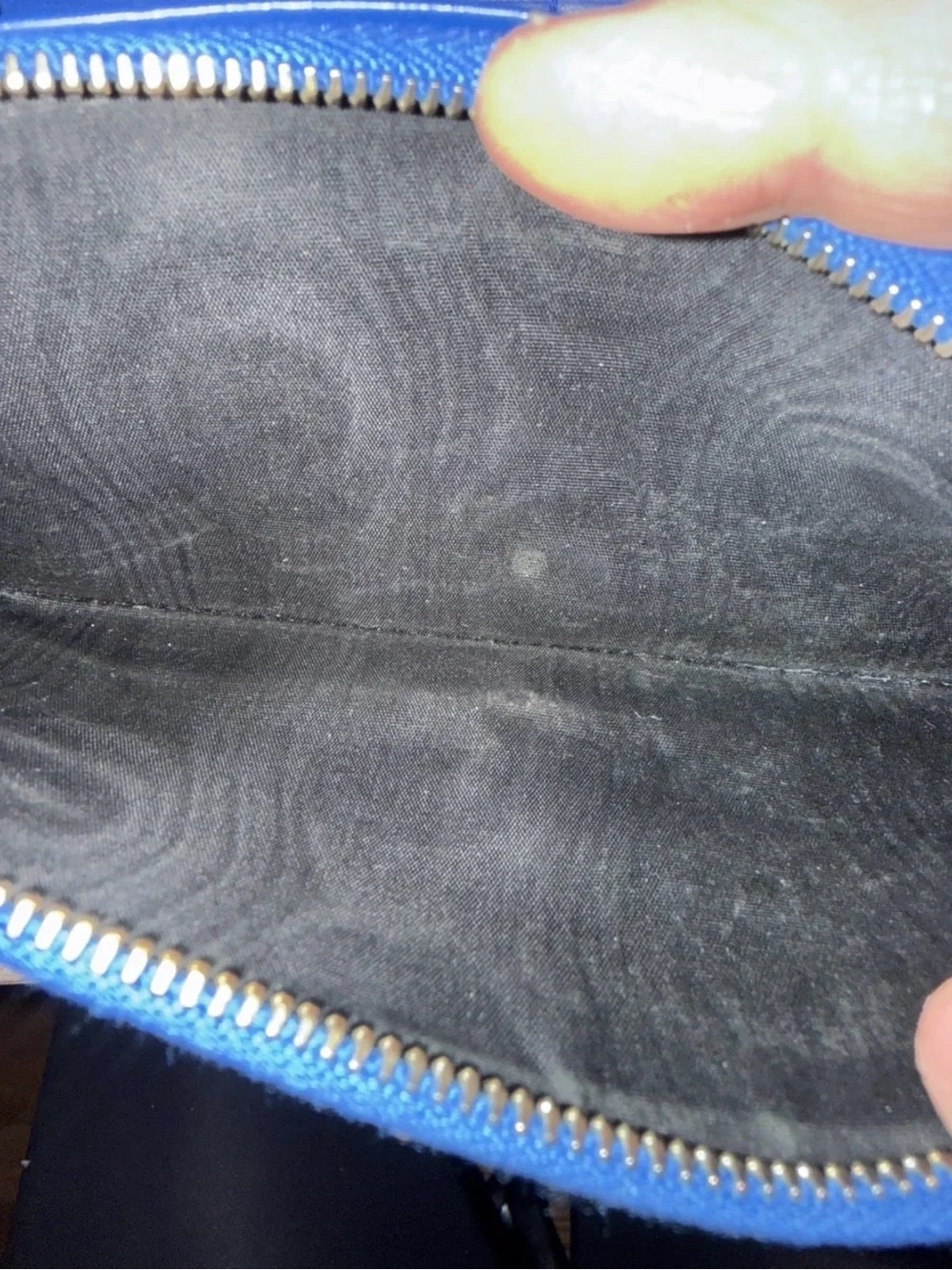 Saint Laurent YSL Classic Y Line Blue Leather Long Zip Wallet